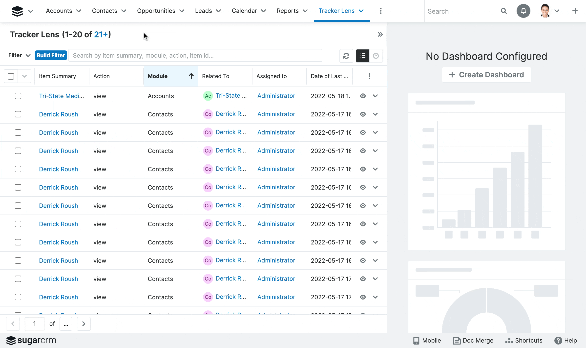 Tracker Monitoring