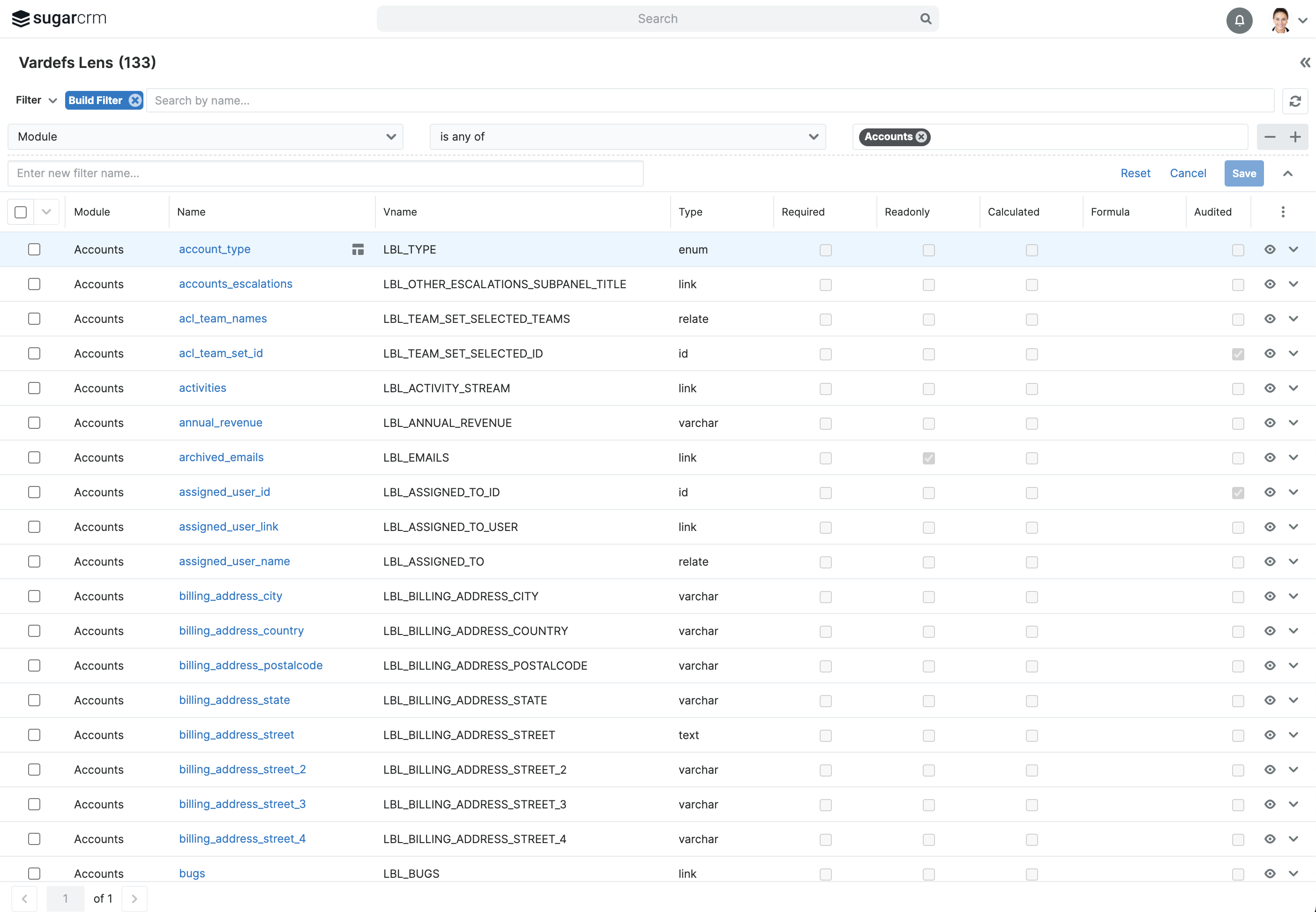 Fields Metadata Management