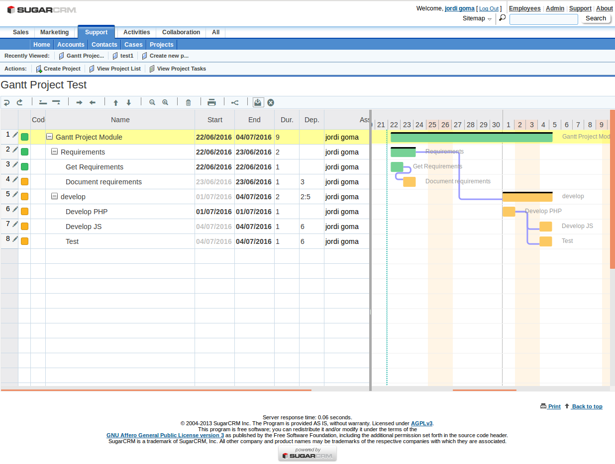 Gantt Project Editor