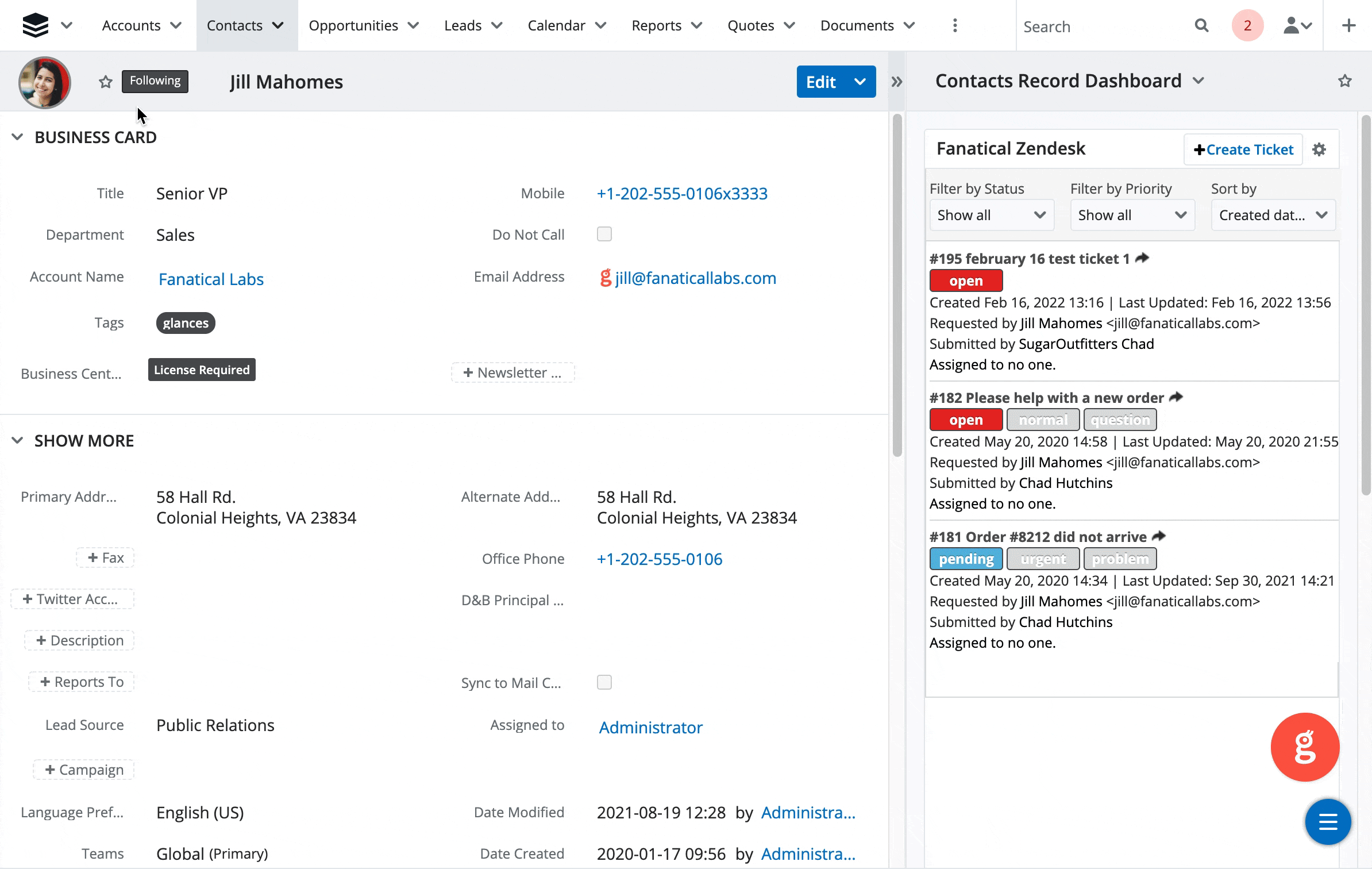 Product animation showing how SugarCRM works with any other SaaS app