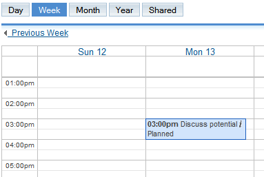 SugarCRM Calendar